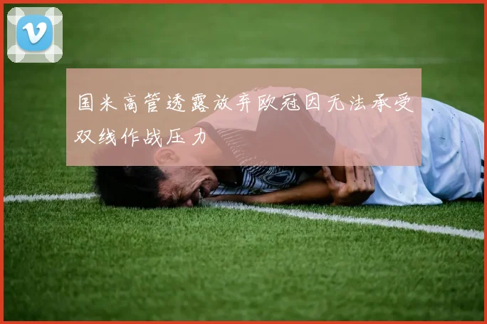 国米高管透露放弃欧冠因无法承受双线作战压力